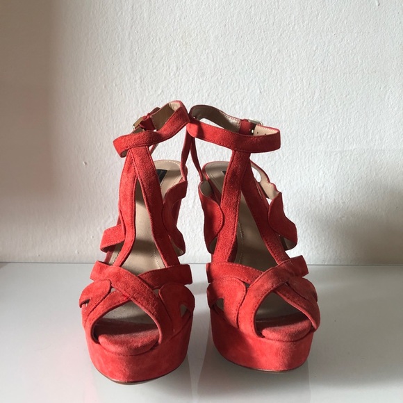 Zara Collection Blood Orange Platform Heels - Picture 3 of 9